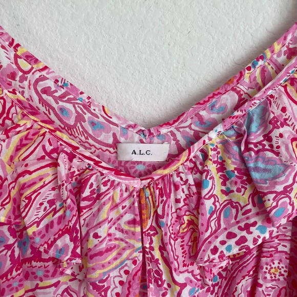 A.L.C. Pink Floral Paisley Maxi Sundress - Picture 9 of 10